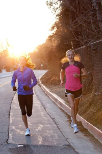 Running together before the 2012 Olympic Games.